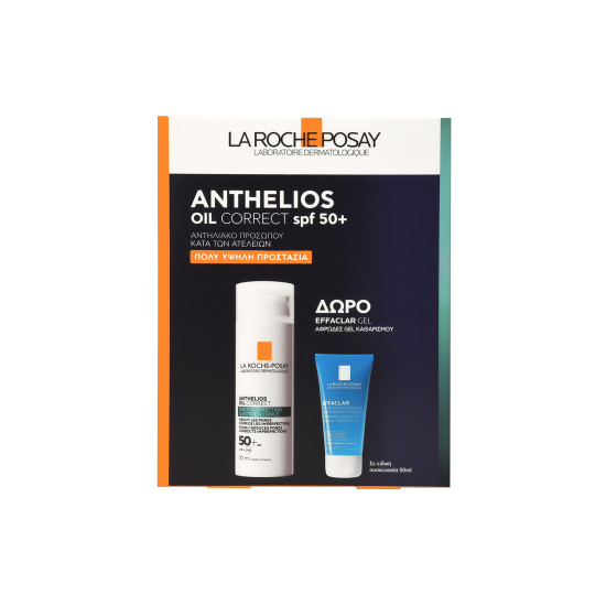 ANTHELIOS OIL CORRECT SPF50+ 50ML + ΔΩΡΟ EFFACLAR GEL MOUSSANT PURIFIANT 50ML