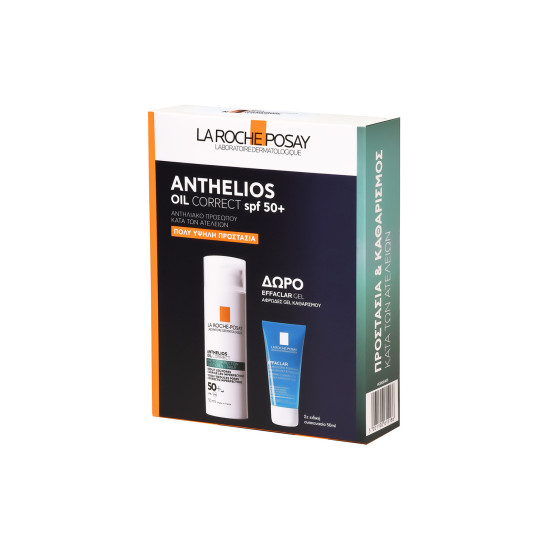 ANTHELIOS OIL CORRECT SPF50+ 50ML + ΔΩΡΟ EFFACLAR GEL MOUSSANT PURIFIANT 50ML