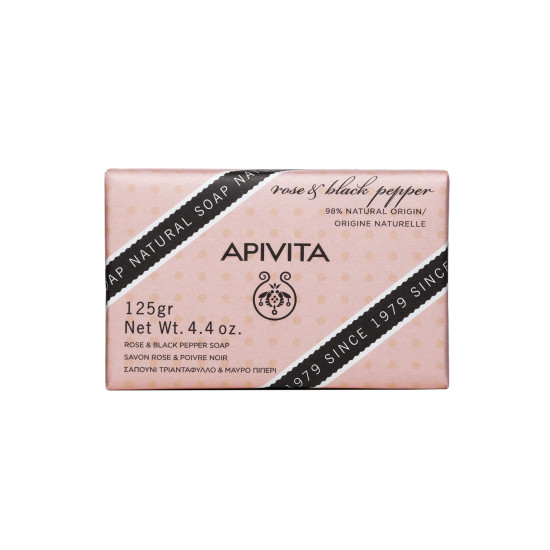 NATURAL SOAP ΤΡΙΑΝΤΑΦΥΛΛΟ & ΜΑΥΡΟ ΠΙΠΕΡΙ 125GR