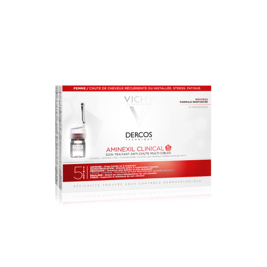 DERCOS AMINEXIL CLINICAL 5 FEMME 21X6ML