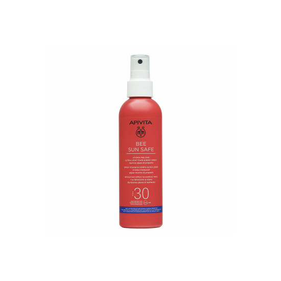 BEE SUN SAFE ΕΝΥΔΑΤΙΚΟ SPRAY ΕΛΑΦΡΙΑΣ ΥΦΗΣ ΓΙΑ ΠΡΟΣΩΠΟ & ΣΩΜΑ SPF30 200ML