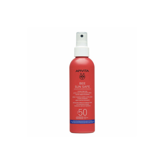 BEE SUN SAFE ΕΝΥΔΑΤΙΚΟ SPRAY ΕΛΑΦΡΙΑΣ ΥΦΗΣ ΓΙΑ ΠΡΟΣΩΠΟ & ΣΩΜΑ SPF50 200ML