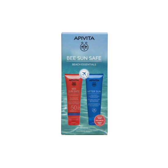 BEE SUN SAFE BEACH ESSENTIALS: ΕΝΥΔΑΤΙΚΟ ΑΝΑΖΩΟΓΟΝΗΤΙΚΟ ΓΑΛΑKTΩΜΑ ΓΙΑ ΠΡΟΣΩΠΟ & ΣΩΜΑ SPF50 100ML + AFTER SUN ΔΡΟΣΙΣΤΙΚΗ & ΚΑΤΑΠΡΑΫΝΤΙΚΗ ΚΡΕΜΑ-GEL ΓΙΑ ΠΡΟΣΩΠΟ & ΣΩΜΑ 100ML