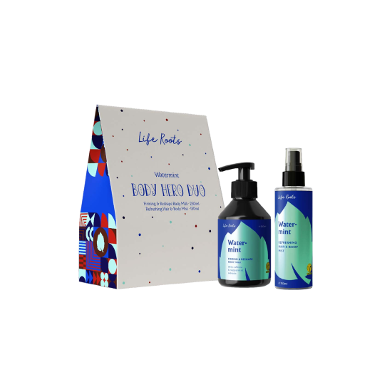 BODY HERO DUO WATERMINT: FIRMING & RESHAPE BODY MILK 250ML + REFRESHING HAIR & BODY MIST 150ML