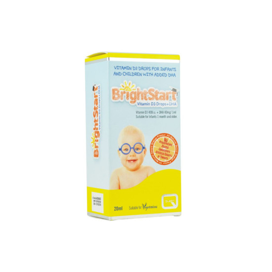 BRIGHT START VITAMIN D3 DROPS + DHA 20ML + 10ML EXTRA FILL