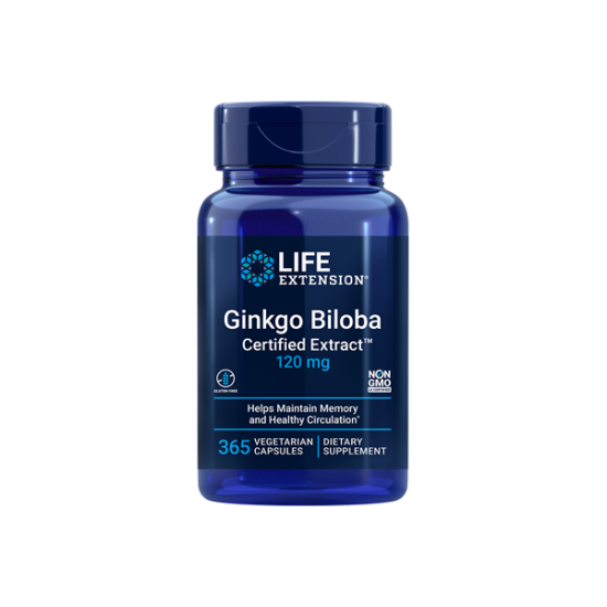 GINKGO BILOBA CERTIFIED EXTRACT 120MG 365CAPS