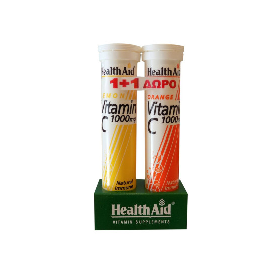 VITAMIN C 1000MG LEMON 20 EFFERVESCENT TABS + ΔΩΡΟ VITAMIN C 1000MG ORANGE 20 EFFERVESCENT TABS