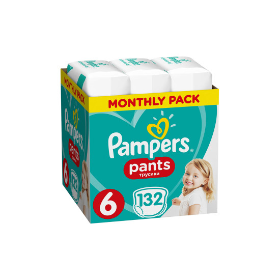 PANTS EXTRA LARGE No6 16+ KG 132ΤΕΜ MONTHLY PACK