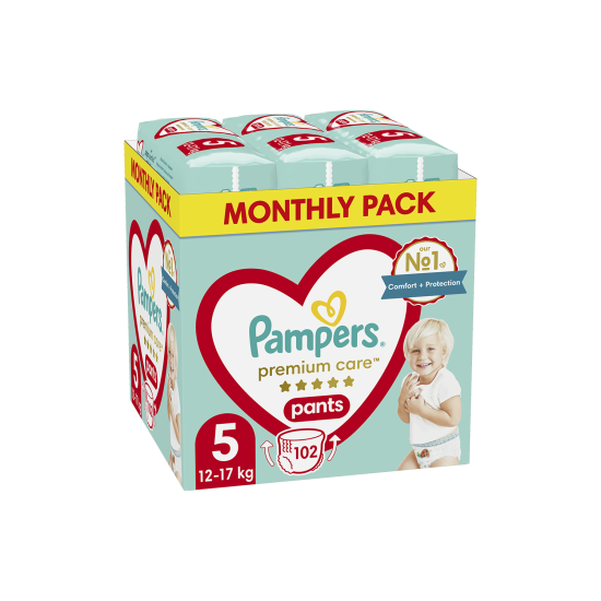 PREMIUM CARE PANTS No5 12-17KG 102ΤEM MONTHLY PACK