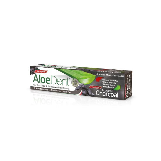 ALOE DENT TRIPLE ACTION CHARCOAL 100ML