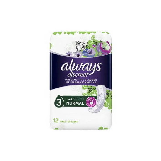 DISCREET LADY PADS NORMAL 12TEM